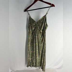 Elegant Green Paisley Dress